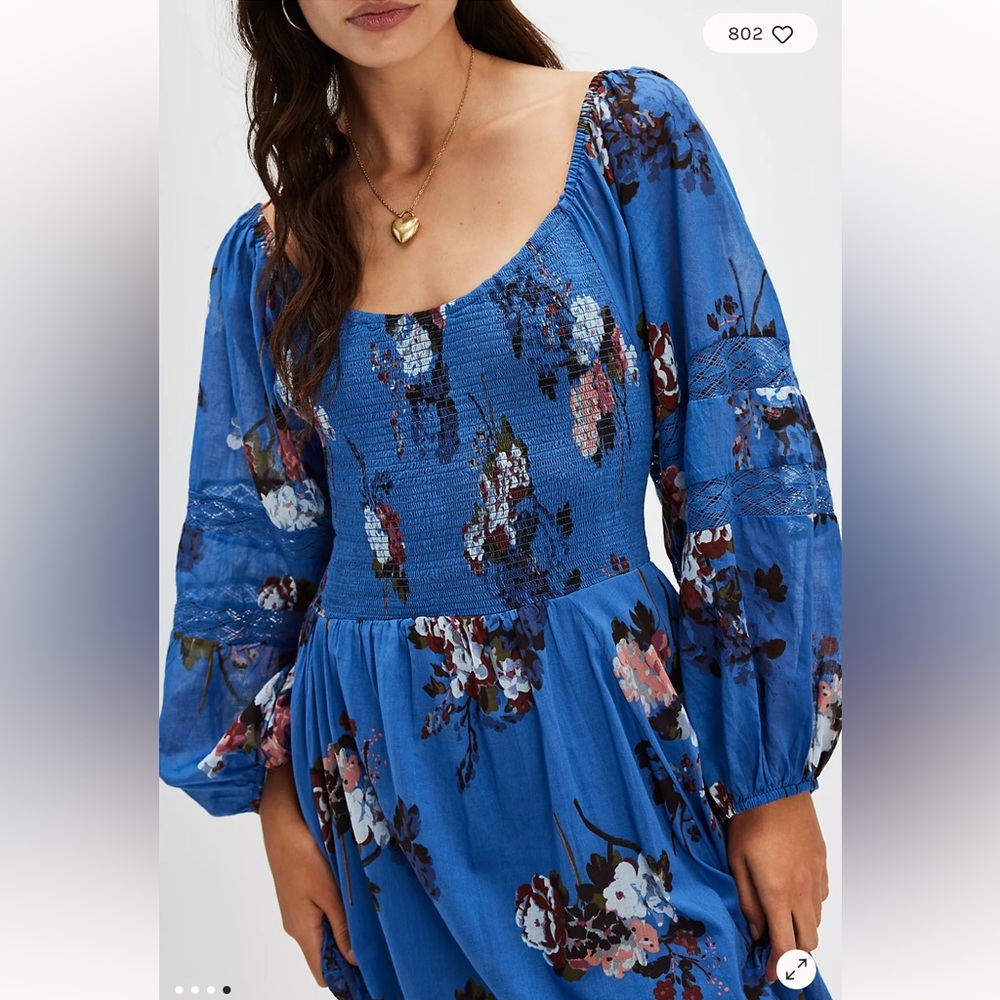 NWT FREE PEOPLE Morning Glory Maxi Dress - Picture 9 of 13